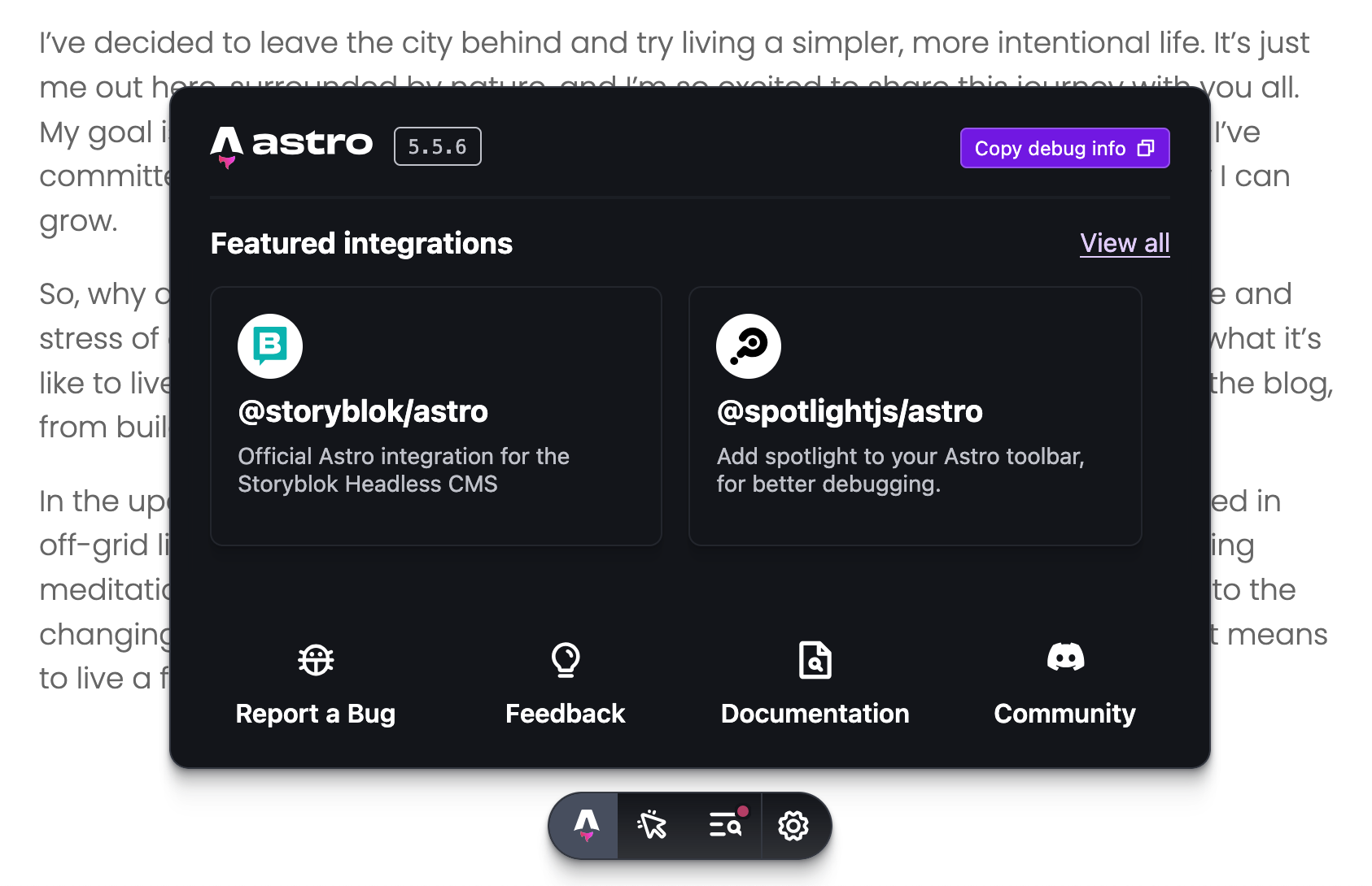 Astro popup advertisement