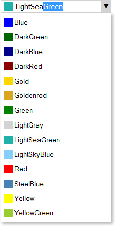 Color Swatch Combo Box
