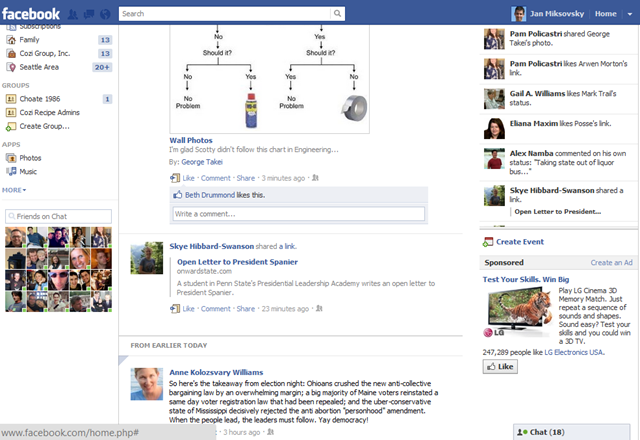 Facebook Side Panel (Scrolled)