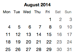 Calendar (English UK)