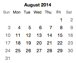 Calendar (English US)